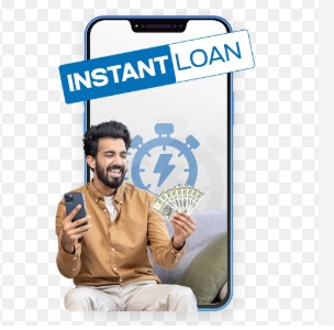 A user applying for an instant paperless cash loan on a smartphone, symbolizing 1-hour digital loan approval.