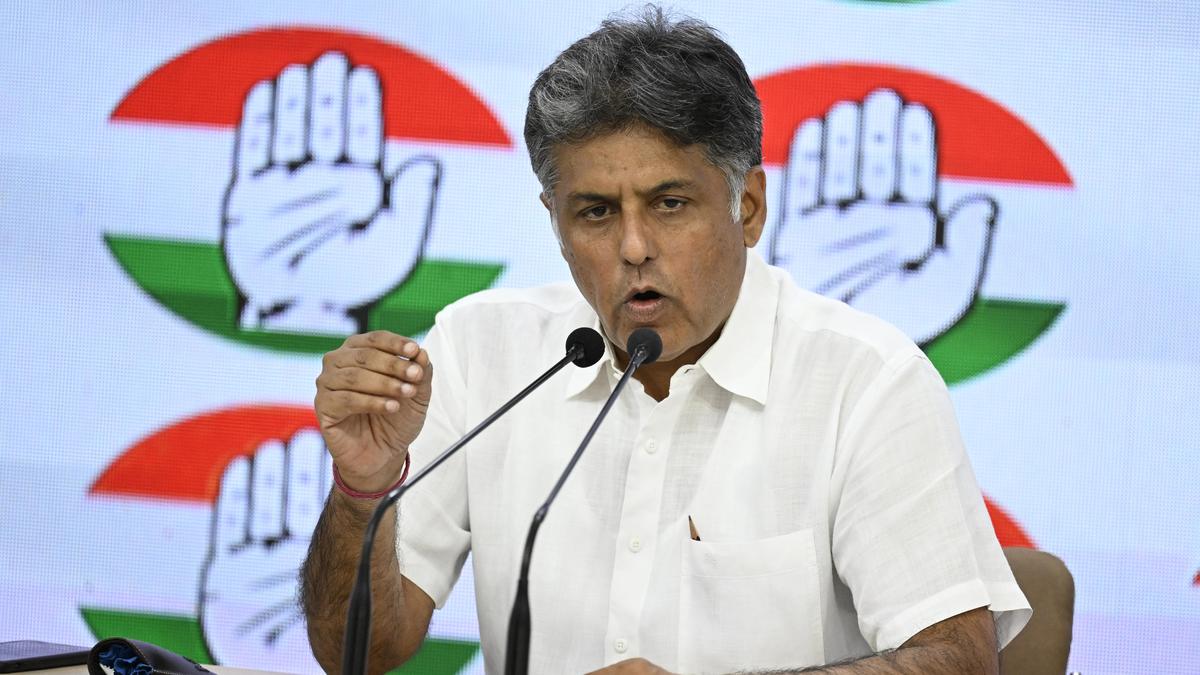 “Manish Tewari addressing media on ECI’s pan-India SIR mandate”