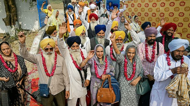 Indian Sikh pilgrims crossing the India-Pakistan border for pilgrimage after Operation Sindoor