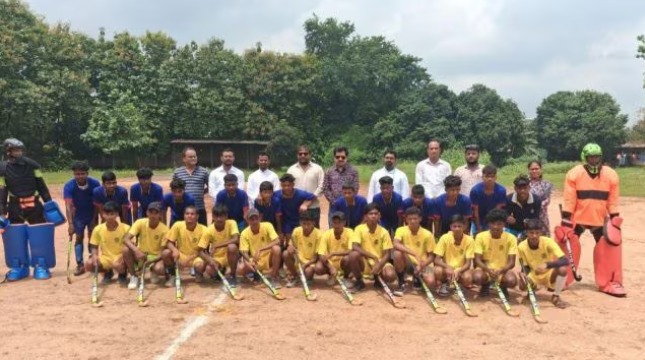 alt="Jamtara youth playing hockey marking transformation from cybercrime to sports"