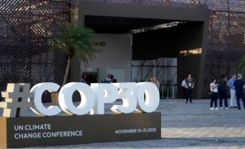 Global climate finance roadmap illustration showing COP30 targets and funding gap between developed and developing nations