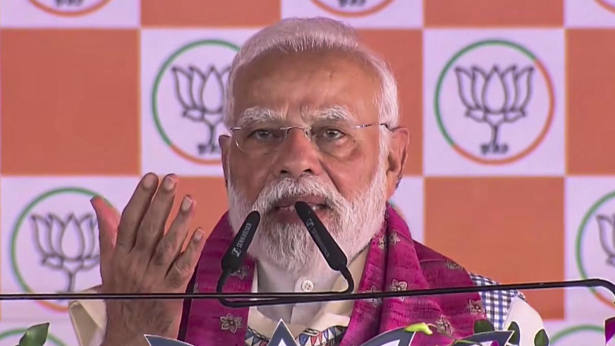 PM Modi addressing a rally in Bihar, criticizing RJD and Congress over infiltrators and Lord Ram issue