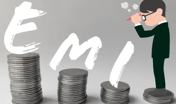 Illustration showing EMI-free loan concept with flexible repayment and cash flow management.