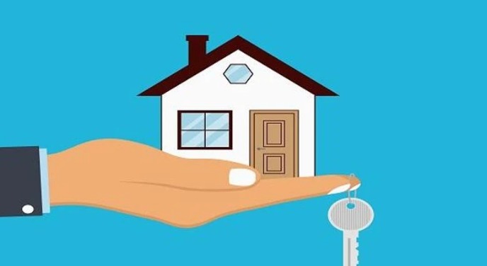 Illustration showing a house protected by insurance coverage while loan amount declines over time