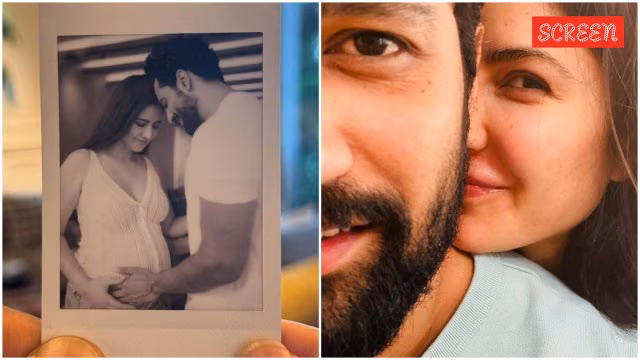 Katrina Kaif and Vicky Kaushal pose together, celebrating the birth of their baby boy