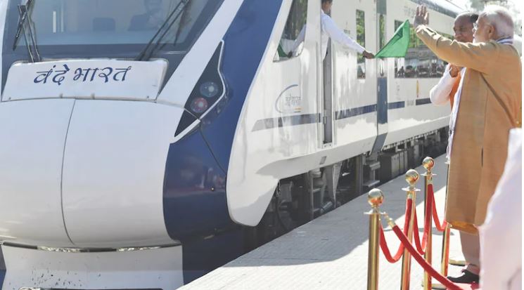 PM Modi flagging off new Vande Bharat trains across India