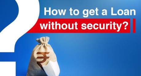 Illustration of a person receiving cash from a bank digitally, representing a personal loan without collateral.