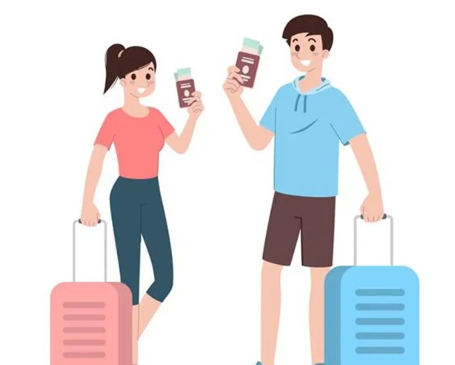 young traveler planning international trip using personal loan