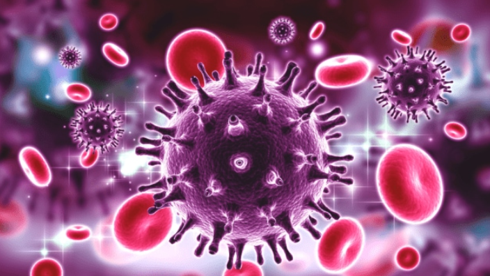 Microscopic image representing HIV regional variations and antibody interaction based on new global study
