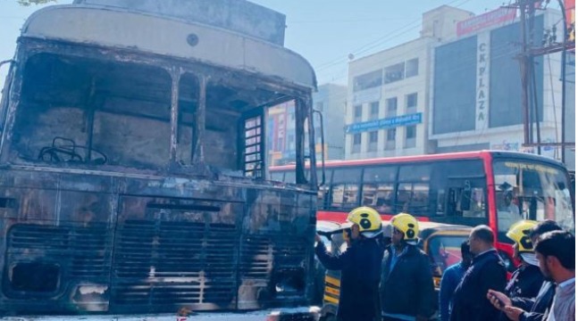 “Fuel tanker ablaze on Pune–Solapur road fire brigade operations”