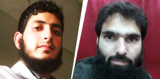 Police officials inspecting containers of seized bomb-making chemicals near Delhi after detaining a woman doctor.