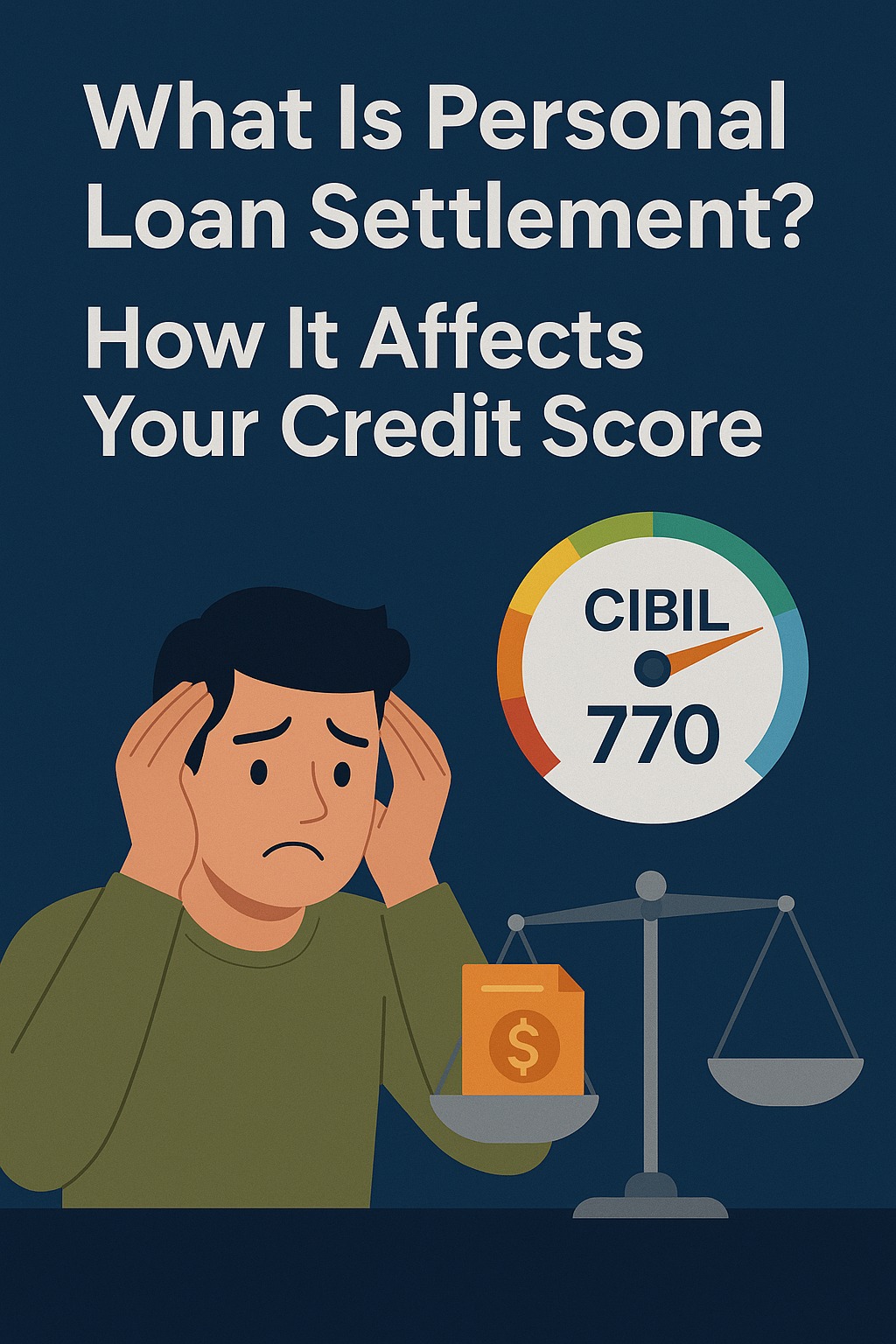 A borrower reviewing loan documents with a banker, learning how personal loan settlement affects credit score