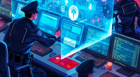 Cybercrime officials inspecting computers after Al-Falah University’s website was hacked amid the Delhi blast investigation