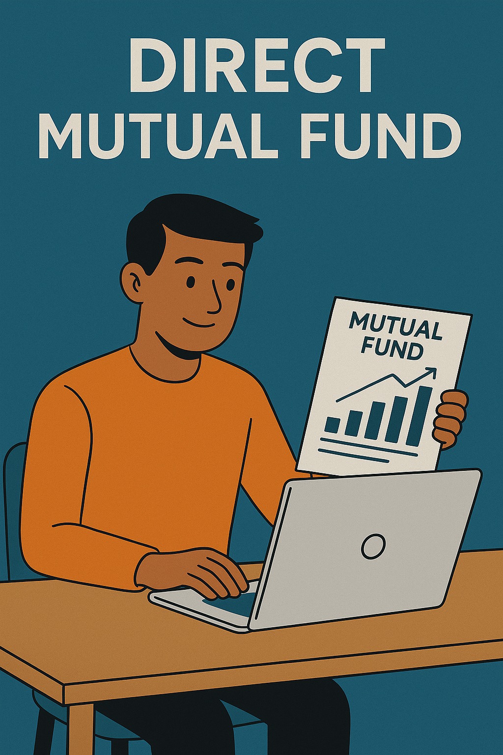 Investor reviewing mutual fund statements online, representing the concept of direct mutual fund investment.