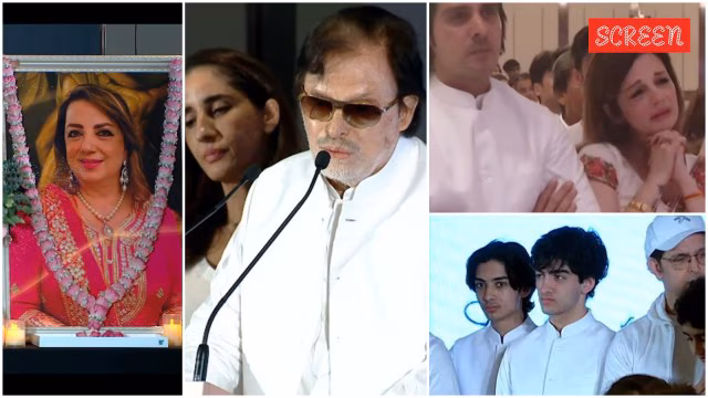 Hrithik Roshan and Sanjay Khan at Zarine Khan prayer meet sharing emotional tributes