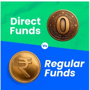 Comparison of direct vs regular mutual funds illustrating cost and return differences.