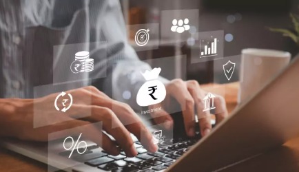 Hand transferring loan documents from one bank to another symbolizing personal loan balance transfer.