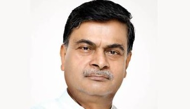 Former Union Minister R K Singh standing in a press conference after announcing his exit from BJP