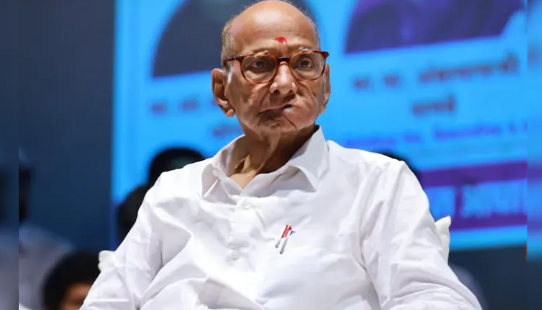 Sharad Pawar addressing media on Bihar cash transfer scheme allegations