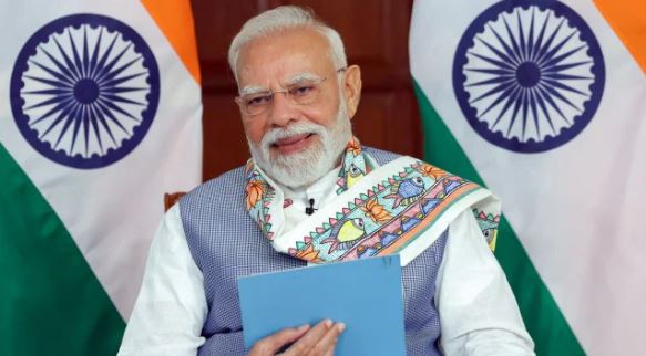 Prime Minister Narendra Modi delivering the Sixth Ramnath Goenka Lecture on national issues