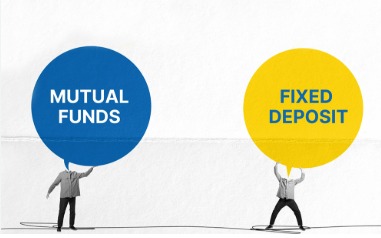 Financial advisor explaining borrowing against fixed deposits and mutual funds for emergency liquidity planning.