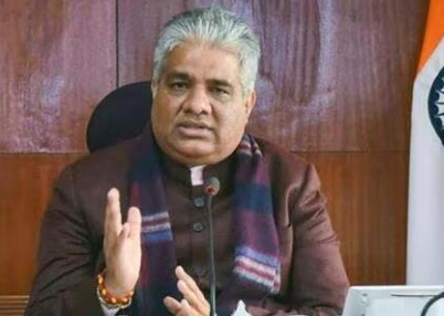 Environment Minister Bhupender Yadav speaking at UN COP30 climate summit highlighting India’s NDC and climate action stance.