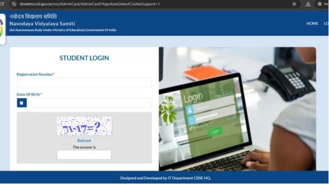 JNVST Class 6 Admit Card 2026 released for Navodaya Vidyalaya entrance exam