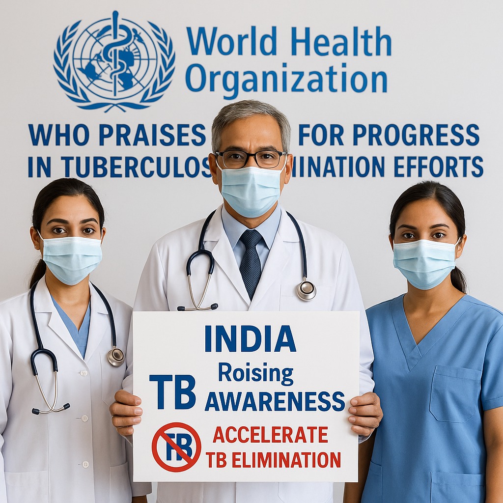 WHO praises India for progress in tuberculosis elimination efforts healthcare workers TB awareness