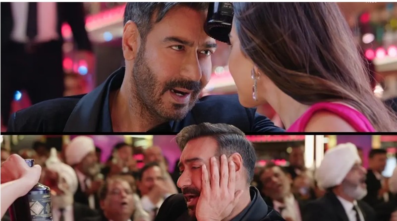 Ajay Devgn and R Madhavan in De De Pyaar De 2 movie still with box office earnings chart