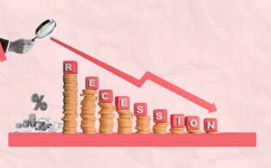 Illustration of a recession-proof personal budget with savings, emergency fund, and expense planning