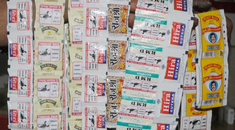 Maharashtra police and government documents discussing action against the illegal gutkha trade