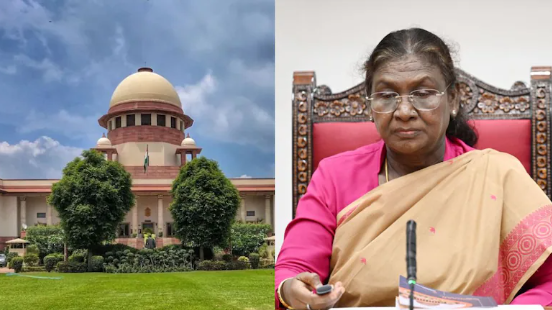 Supreme Court building of India with legal documents