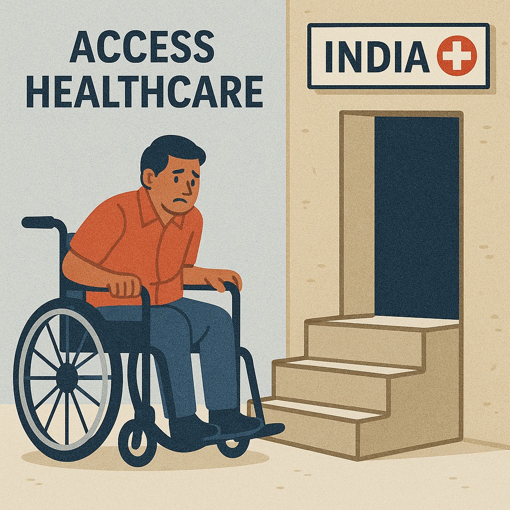 Person with disability struggling to access healthcare support in India