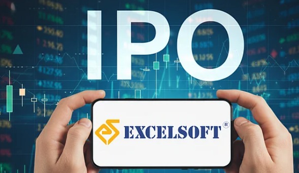 Excelsoft Technologies IPO chart showing declining grey market premium