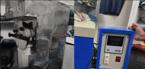 "Security officials inspecting a house during a terror-related investigation"