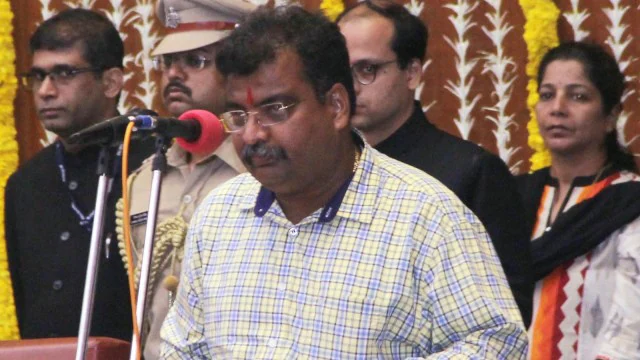 BJP leaders celebrating unopposed victories in Maharashtra local body elections