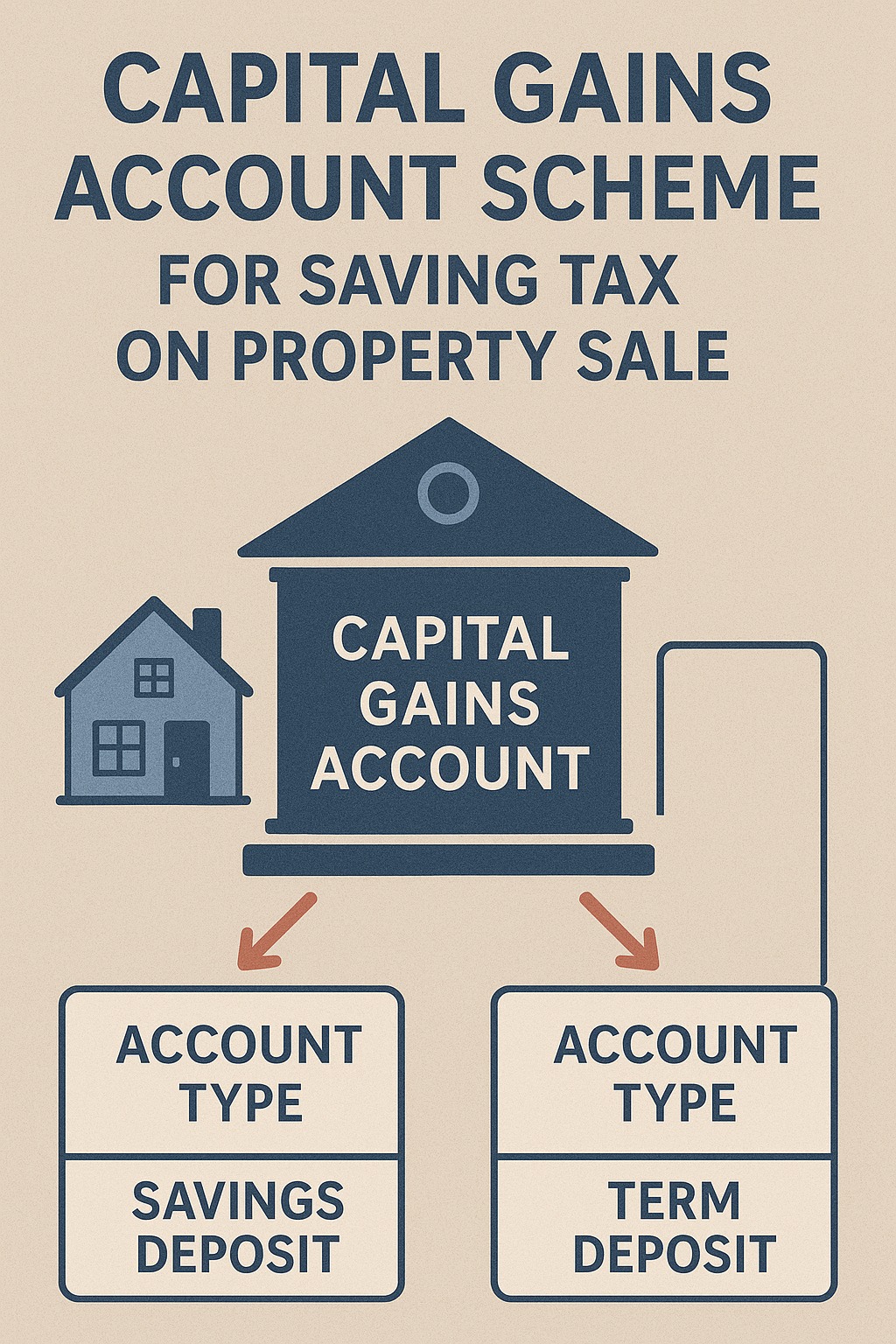 Capital Gains Account Scheme chart for saving tax on property sale