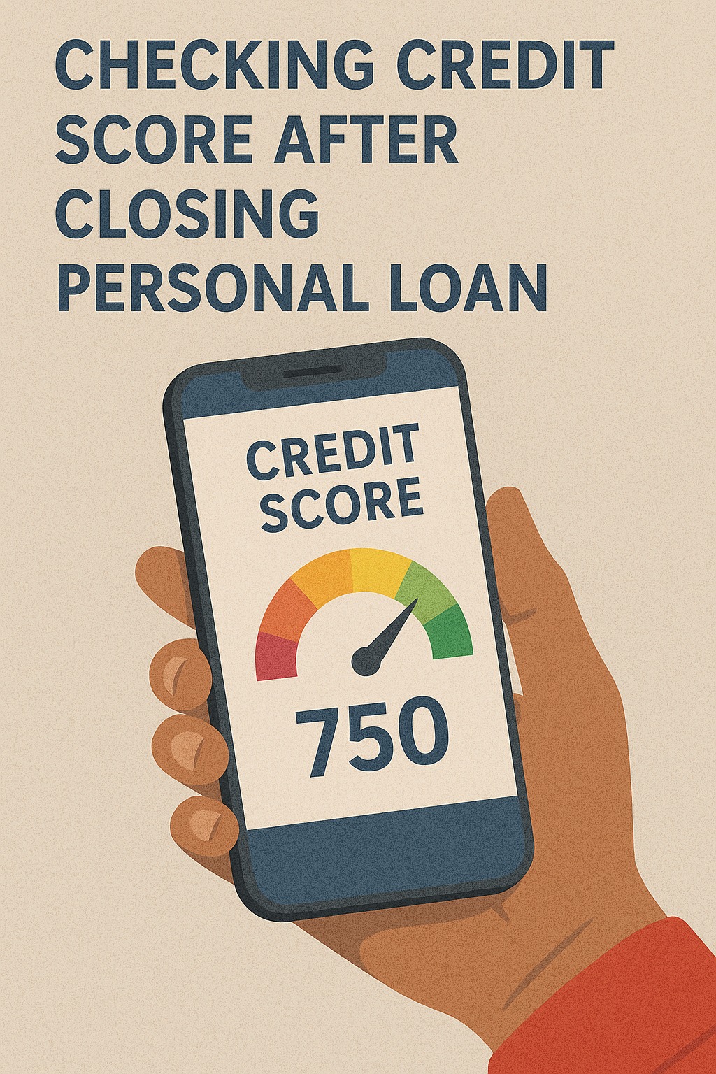 Borrower checking credit score after closing personal loan