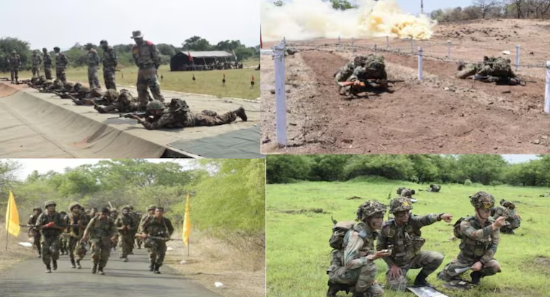 NDA cadets undergoing intense obstacle course training at Khadakwasla Academy.