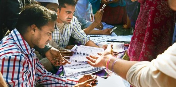 Madhya Pradesh poll officers conducting voter revision exercise in rural area