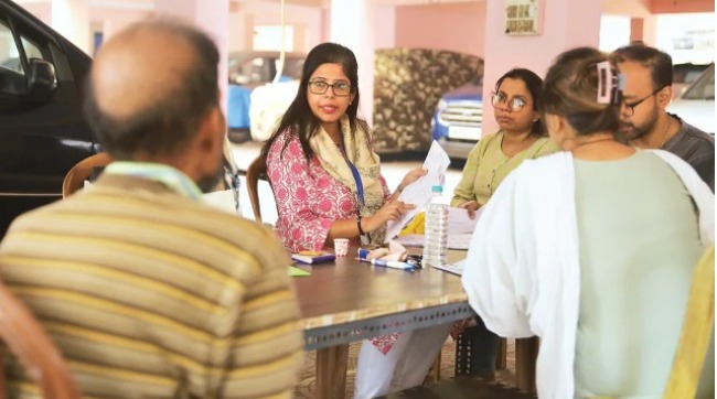 Officials conducting the final phase of Special Intensive Revision of electoral rolls in West Bengal.