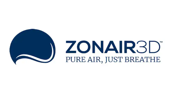 Zonair3D clean-air system displayed during its India launch amid rising Delhi pollution levels.