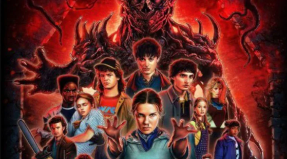 Stranger Things Season 5 promotional still showcasing characters ahead of the Part 1 release on Netflix.