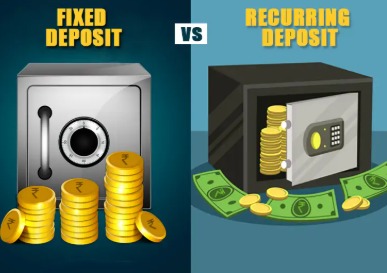 Comparison chart showing difference between Fixed Deposit (FD) and Recurring Deposit (RD)