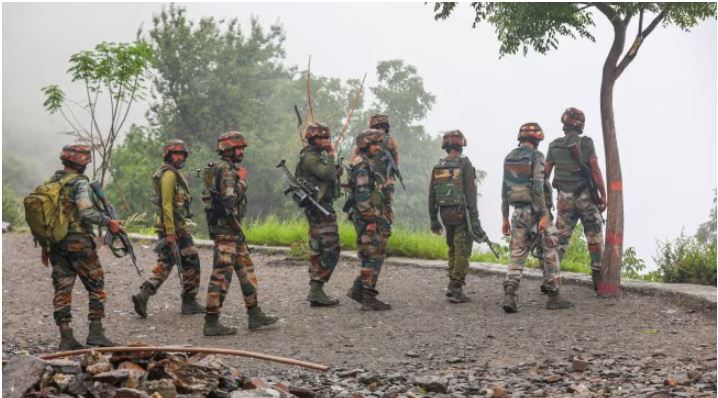Indian Army officer standing at a parade ground symbolizing discipline and faith