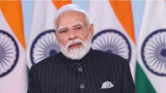 Prime Minister Narendra Modi inaugurating Skyroot Aerospace’s Infinity Campus and unveiling the Vikram-I rocket.