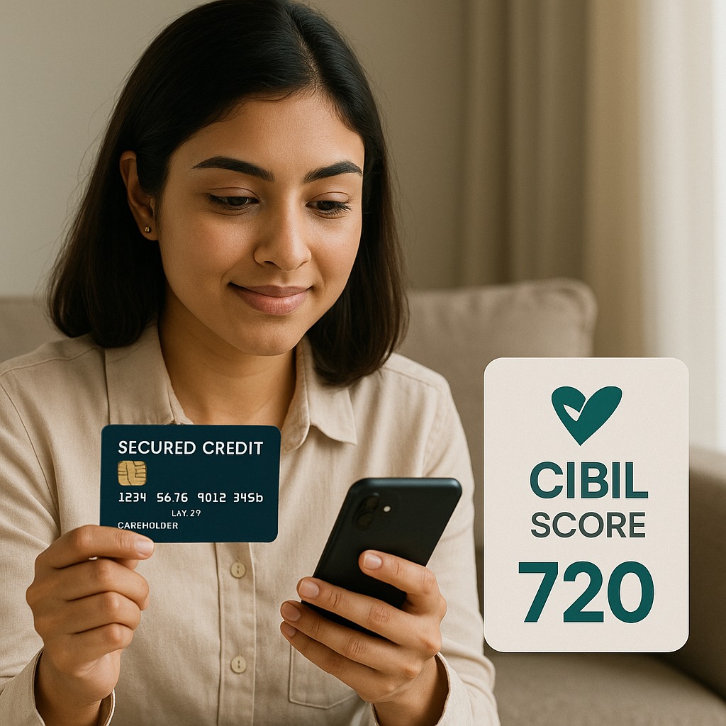 First-time borrower using secured credit card to build CIBIL score in 2026.