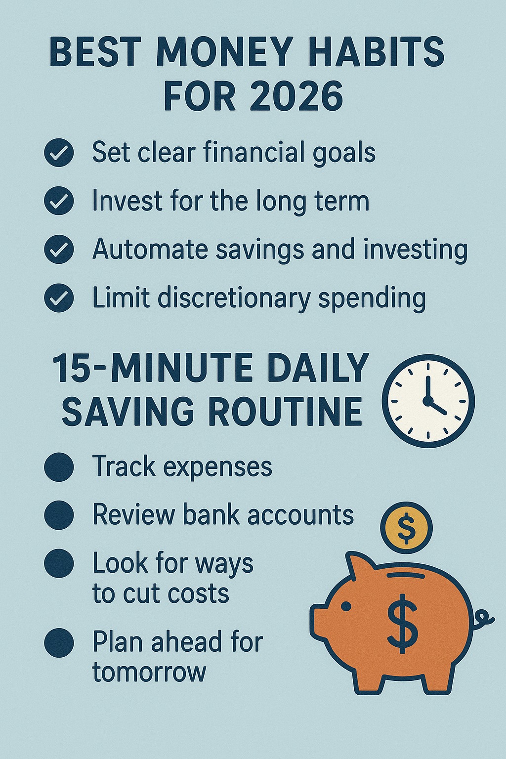 Best money habits for 2026 and 15-minute daily saving routine