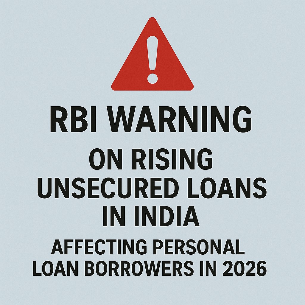 RBI warning on rising unsecured loans in India affecting personal loan borrowers in 2026.
