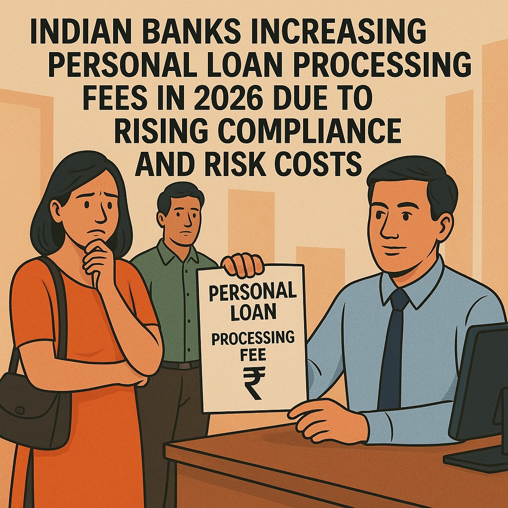 Indian banks increasing personal loan processing fees in 2026 due to rising compliance and risk costs.